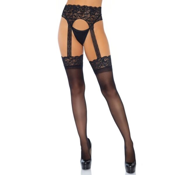 LEG AVENUE - MEDIAS CON LIGUERO OPACAS TALLA ÚNICA - Imagen 2