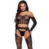 LEG AVENUE - SET TRES PIEZAS TALLA ÚNICA