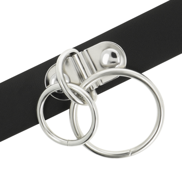 COQUETTE CHIC DESIRE - CHOKER CUERO VEGANO DOBLE ANILLA - Imagen 4