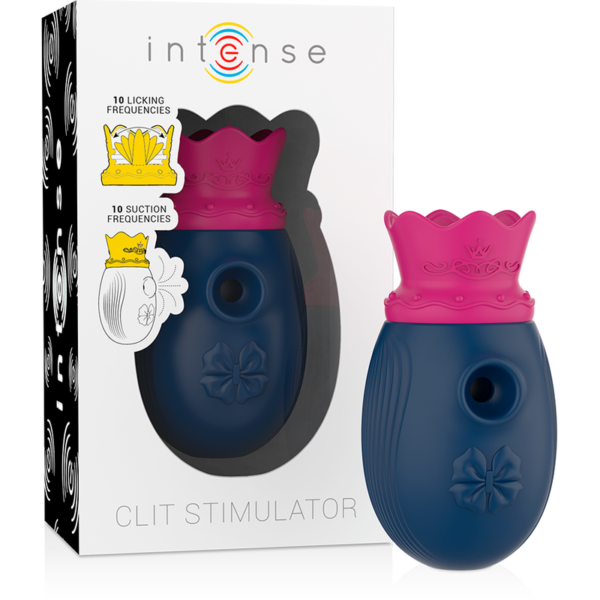 INTENSE - ESTIMULADOR CLITORIS 10 MODOS DE SUCCIÓN Y LICKING - AZUL - Imagen 2