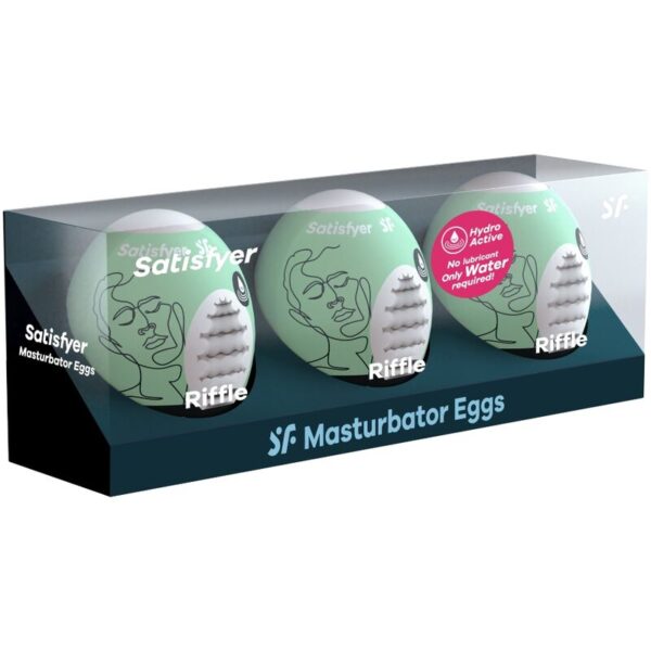 SATISFYER - 3 HUEVOS MASTURBADORES RIFFLE - Imagen 2