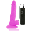 DIVERSIA - DILDO REALÍSTICO FLEXIBLE CON VIBRACIÓN LILA 18 CM -O- 4 CM - Imagen 3