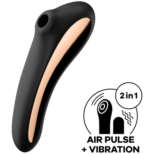 SATISFYER - DUAL KISS ESTIMULADOR CLITORIS NEGRO - Imagen 2