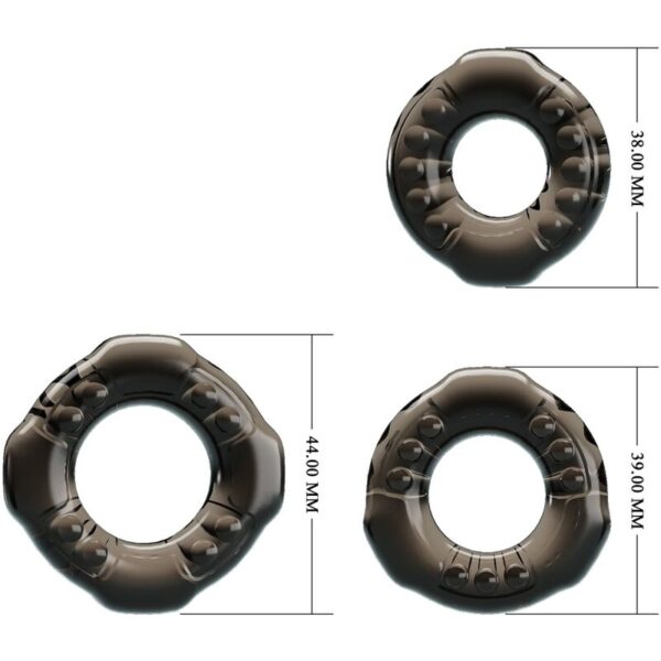 BAILE - COCK RINGS YVONNE SET 3 ANILLOS PENE - Imagen 3