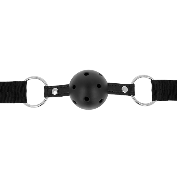 OHMAMA FETISH - MORDAZA BOLA TRANSPIRABLE TELA NEGRA - Imagen 2