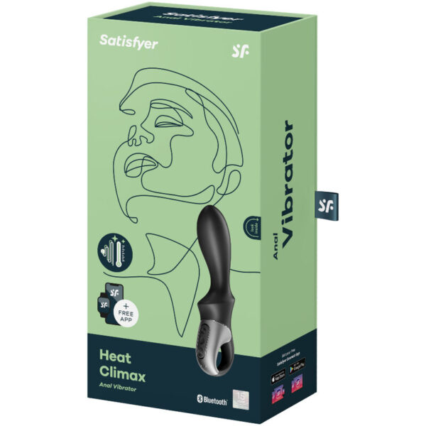 SATISFYER - HEAT CLIMAX VIBRADOR ANAL APP NEGRO - Imagen 4