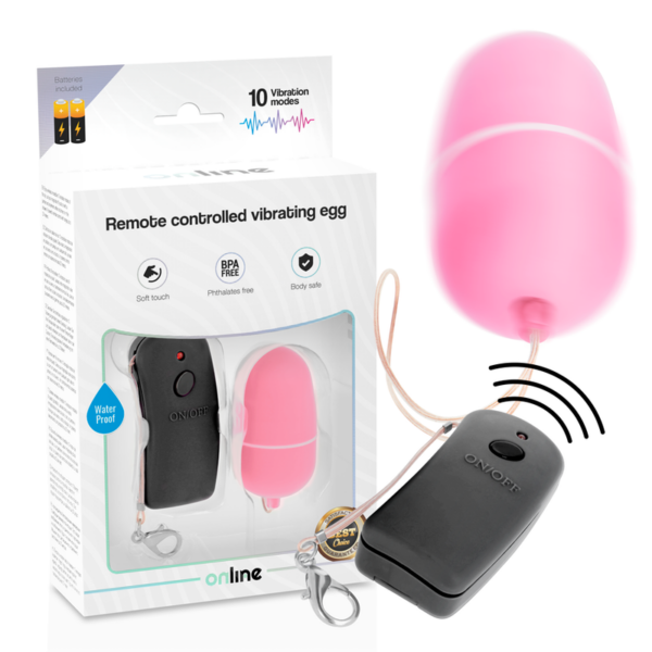 ONLINE - HUEVO VIBRADOR CON MANDO CONTROL REMOTO ROSA - Imagen 2