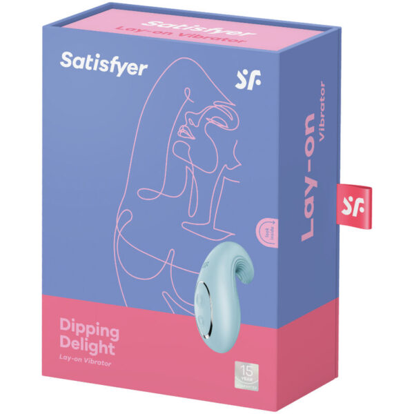 SATISFYER - DIPPING DELIGHT VIBRADOR LAY-ON AZUL - Imagen 4