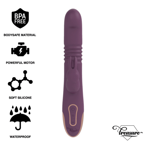 TREASURE - BASTIAN RABBIT UP  DOWN, ROTATOR  VIBRATOR COMPATIBLE CON WATCHME WIRELESS TECHNOLOGY - Imagen 2