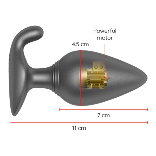 ONINDER - RIO PLUG ANAL VIBRADOR NEGRO - APP GRATUITA - Imagen 4