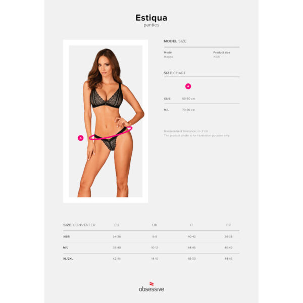 OBSESSIVE - ESTIQUA PANTIES XS/S - Imagen 5