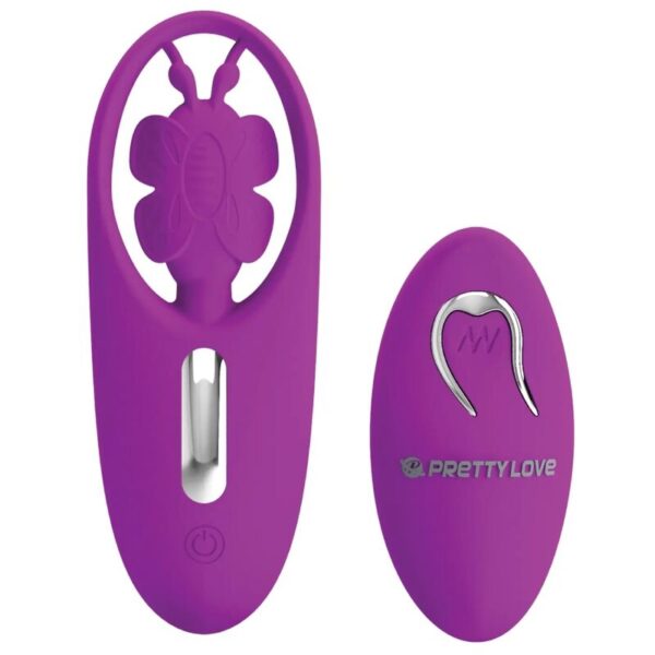 PRETTY LOVE - DANCING BUTTERFLY ESTIMULADOR PARA BRAGUITA CON CONTROL REMOTO LILA - Imagen 2