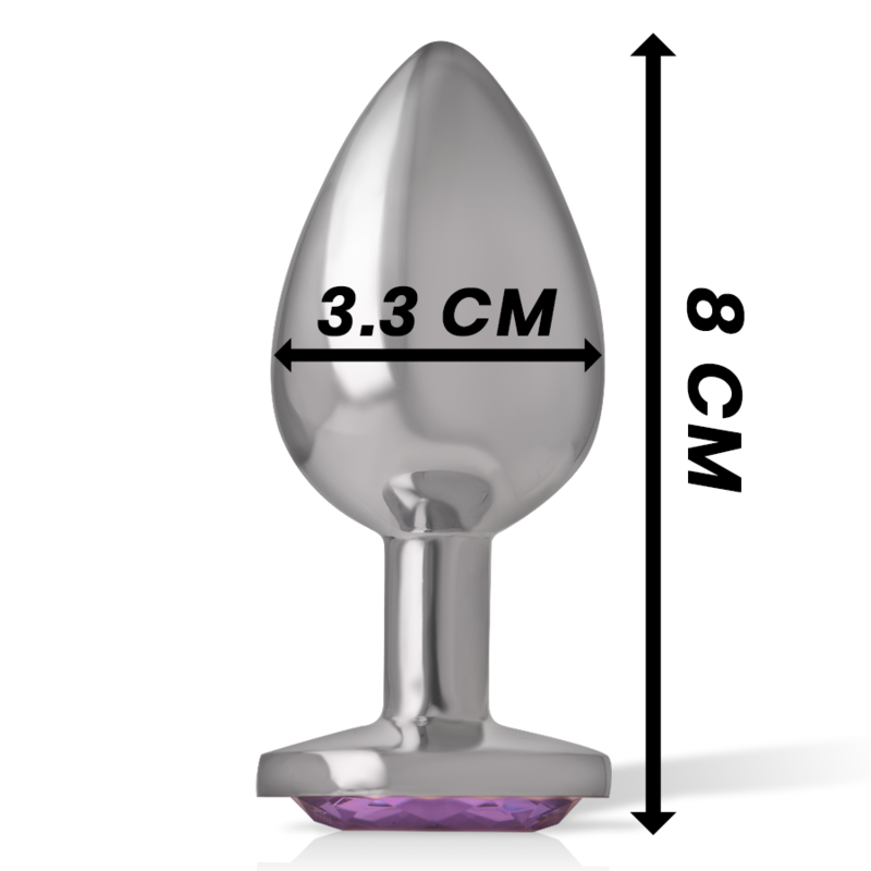 INTENSE - PLUG ANAL METAL ALUMINIO CON CRISTAL VIOLETA TALLA M - Imagen 4