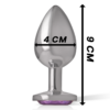 INTENSE - PLUG ANAL METAL ALUMINIO CON CRISTAL VIOLETA TALLA L - Imagen 4