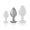 INTENSE - PLUG ANAL METAL ALUMINIO CON CRISTAL NEGRO TALLA M - Imagen 5