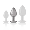 INTENSE - PLUG ANAL METAL ALUMINIO CON CRISTAL PLATA TALLA M - Imagen 4