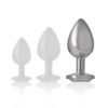 INTENSE - PLUG ANAL METAL ALUMINIO CON CRISTAL PLATA TALLA L - Imagen 5
