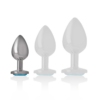 INTENSE - PLUG ANAL METAL ALUMINIO CON CRISTAL AZUL TALLA S - Imagen 5