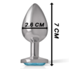 INTENSE - PLUG ANAL METAL ALUMINIO CON CRISTAL AZUL TALLA S - Imagen 4