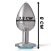 INTENSE - PLUG ANAL METAL ALUMINIO CON CRISTAL AZUL TALLA M - Imagen 4