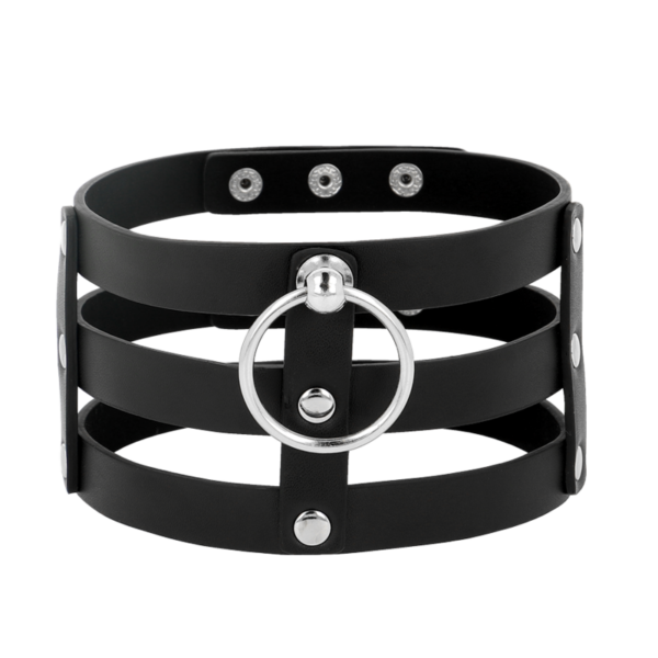 COQUETTE CHIC DESIRE - CHOKER CUERO VEGANO ESTILO FETISH - Imagen 4