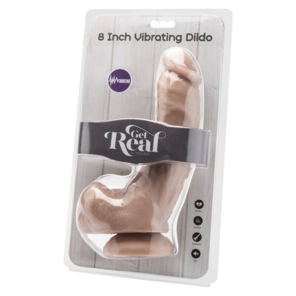 GET REAL - DILDO 20,5 CM CON TESTÍCULOS VIBRADOR NATURAL - Imagen 2