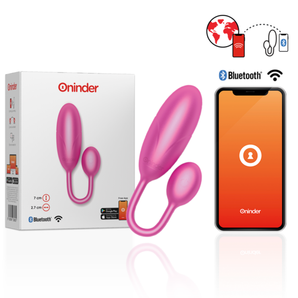 ONINDER - DENVER HUEVO VIBRADOR ROSA 7 X 2.7 CM - APP GRATUITA - Imagen 2