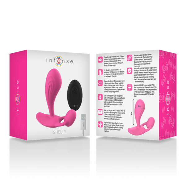 INTENSE - SHELLY DUO ANAL-PERINEO , VAGINAL-CLITORIS REMOTO ROSA - Imagen 5