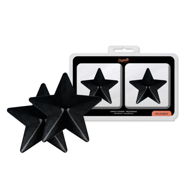 COQUETTE CHIC DESIRE - CUBRE PEZONES METAL ESTRELLAS NEGRAS - Imagen 2