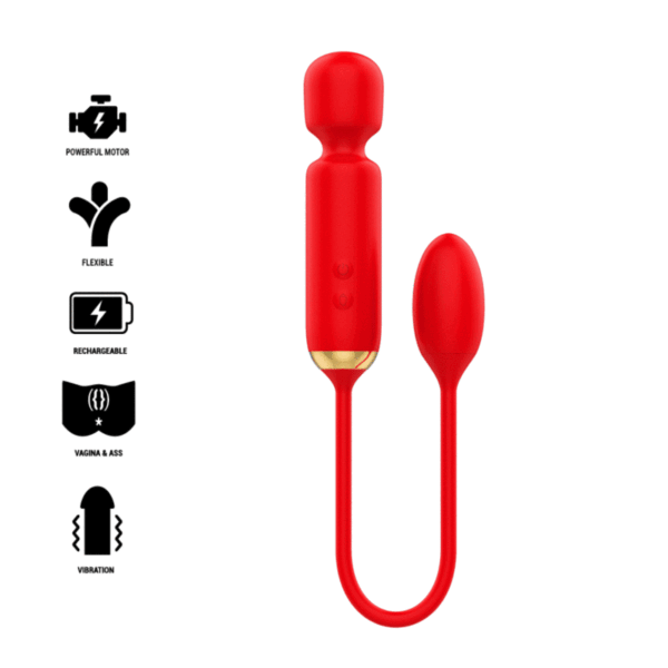 MIA - TOSCANA DOUBLE PLEASURE WAND + HUEVO VIBRADOR - Imagen 2