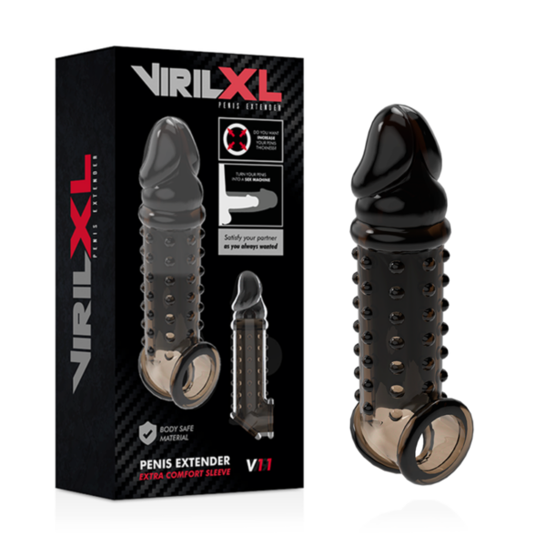 VIRILXL - EXTENSION Y FUNDA DE PENE  V11 NEGRO - Imagen 2
