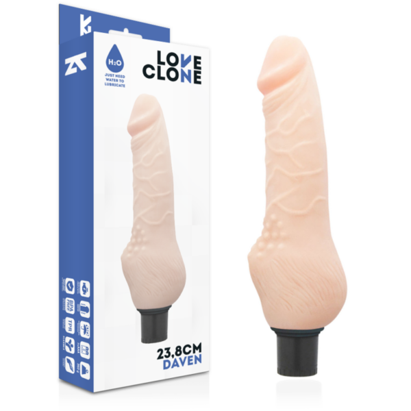LOVECLONE - DAVEN VIBRADOR REALÍSTICO SELF LUBRICATION 23.8 CM -O- 3.8 CM - Imagen 2
