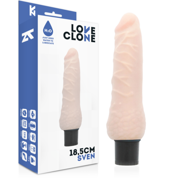 LOVECLONE - SVEN VIBRADOR REALÍSTICO SELF LUBRICATION 18.5 CM -O- 3.3 CM - Imagen 2