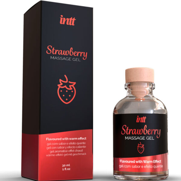 INTT MASSAGE  ORAL SEX - GEL DE MASAJE SABOR A FRESA EFECTO CALOR - Imagen 2