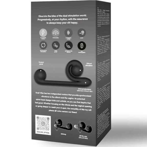 SNAIL VIBE - VIBRADOR MULTIACCION NEGRO - Imagen 5