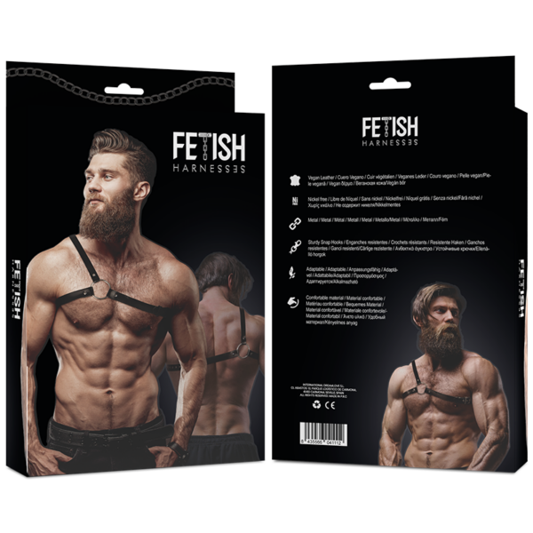 FETISH SUBMISSIVE - ATTITUDE ARNÉS ECOPIEL HOMBRO CRUZADO HOMBRE - Imagen 3