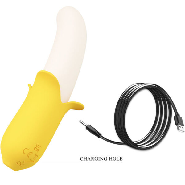 PRETTY LOVE - BANANA GEEK SUPER POWER 7 VIBRACIONES UPDOWN SILICONA NEGRO - Imagen 5