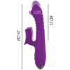 INTENSE - IGGY VIBRADOR MULTIFUNCIÓN RECARGABLE UP  DOWN CON ESTIMULADOR DE CLITORIS MORADO - Imagen 3