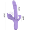 INTENSE - BILLIE VIBRADOR MULTIFUNCIÓN RECARGABLE ONDAS ESTIMULADORAS CON PULSADOR MORADO - Imagen 3