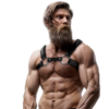 FETISH SUBMISSIVE ATTITUDE - ARNÉS ECOPIEL PECHO CON TACHUELAS HOMBRE - Imagen 3