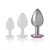 INTENSE - PLUG ANAL METAL ALUMINIO CON CRISTAL ROSA TALLA L - Imagen 5