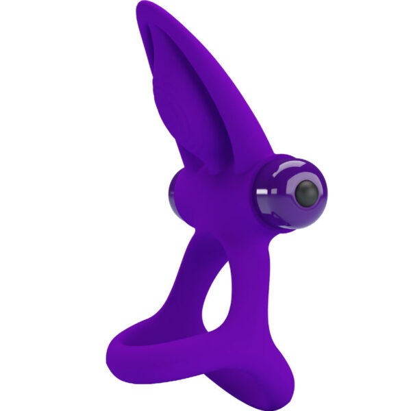 PRETTY LOVE - ANILLO VIBRADOR 10 VIBRACIONES SILICONA VIOLETA - Imagen 2