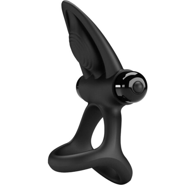 PRETTY LOVE - ANILLO VIBRADOR 10 VIBRACIONES SILICONA NEGRO - Imagen 2