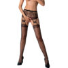 PASSION - S027 MEDIAS CON LIGUERO NEGRO TALLA ÚNICA