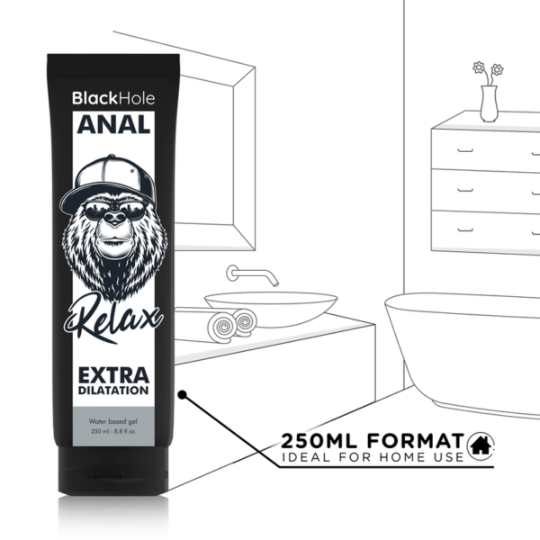BLACK HOLE - GEL BASE AGUA DILATACIÓN ANAL 250 ML - Imagen 5