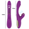 INTENSE - ATENEO VIBRADOR MULTIFUNCIÓN RECARGABLE 7 VIBRACIONES CON LENGUA OSCILANTE Y SUCCIONADOR MORADO - Imagen 4