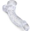 KING COCK - CLEAR PENE REALÍSTICO CURVADO CON TESTÍCULOS 16.5 CM TRANSPARENTE - Imagen 2