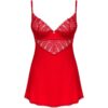 OBSESSIVE - INGRIDIA CHEMISE  TANGA ROJO XS/S - Imagen 5