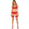 OBSESSIVE - INGRIDIA SET TRES PIEZAS ROJO XS/S - Imagen 3