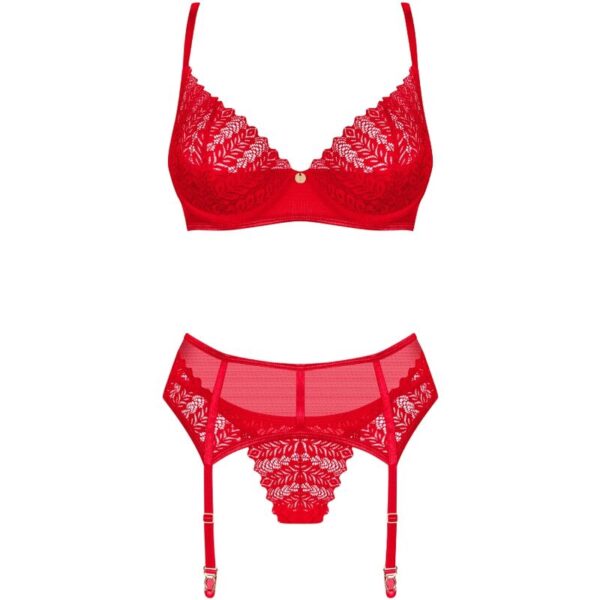 OBSESSIVE - INGRIDIA SET TRES PIEZAS ROJO XS/S - Imagen 5
